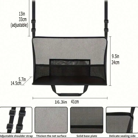 1Pc Universal High Capacity Car Seat Mesh Storage Bag - Picture 2 of 6